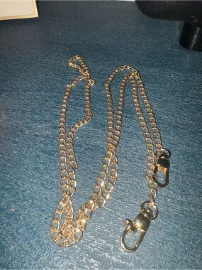 Gold Chain Purse Strap - Double Link